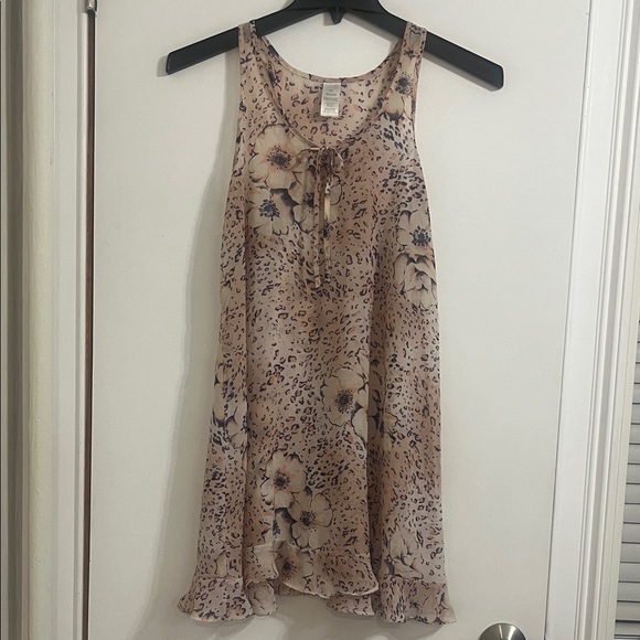 None Other - Floral Print Sleeveless Dress